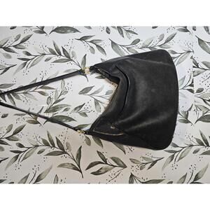 Monsac Purse Black Womens Suede Leather Designer